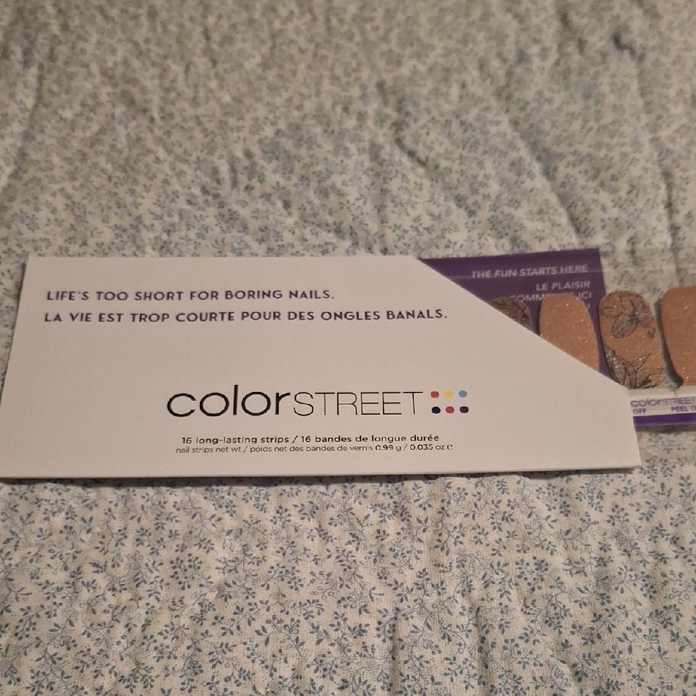 Color Street Nail Strips Petal Prism - Shimmery Pink & Rose Gold Set